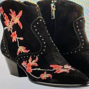 Ash Heidi Embroidered Ankle Boots